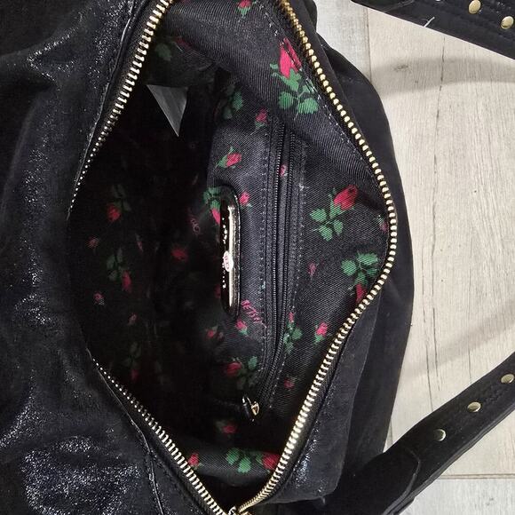 BETSEY JOHNSON JUST FOR THE FRILL OF IT Boho BLACK Vitage - Picture 7 of 9